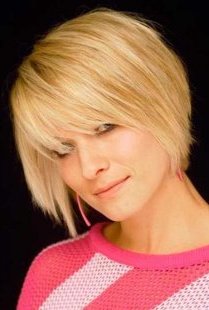Blonde,  Chin-Length Hairstyles for Women: Straight Short Hair