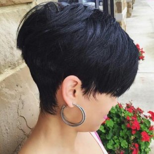 Extra short stacked bob