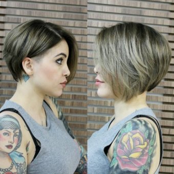 Shaved Haircuts for Short Hair - Straight Bob Hairstyle for Summer
