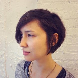 Short tousled bob hairstyle