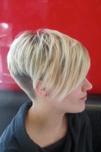 Very Short Hair with Side Long Bangs: Straight Pixie Haircuts