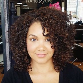 black curly hairstyle
