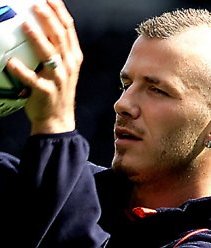 David Beckham with a Mohawk hairstyle