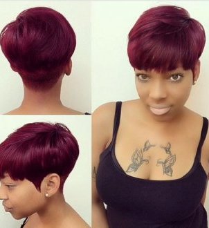 short tapered haircut for African American women
